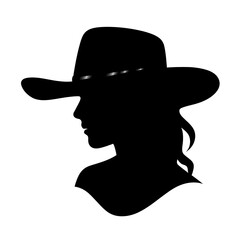 cowgirl hat silhouette