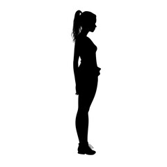 woman standing silhouette