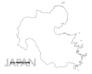 大分県の白地図