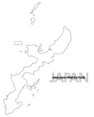沖縄県の白地図