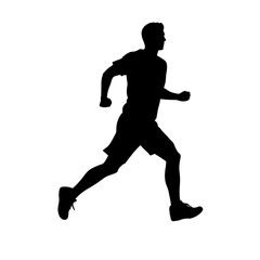 Fototapeta premium running man silhouette