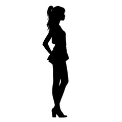 woman standing silhouette