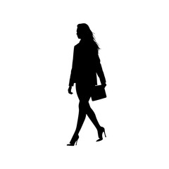 Fototapeta premium woman walking silhouette