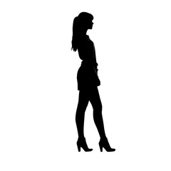 a woman standing silhouette