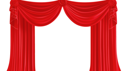 Gorgeous red stage curtain