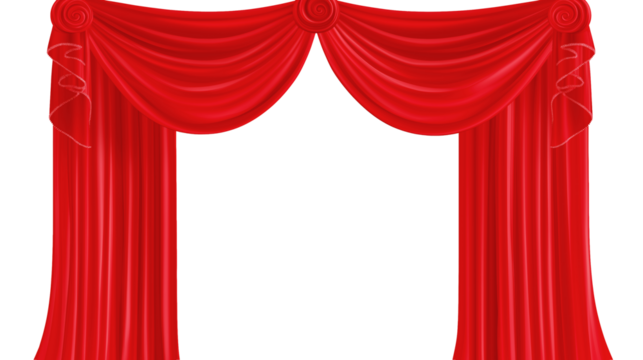 Gorgeous red stage curtain