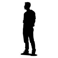 man standing silhouette