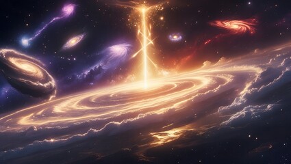 Goosebump scenario of galaxy generated with ai