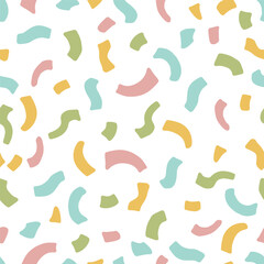 Colorful hand drawn seamless pattern with abstract shapes for modern design projects vector illustration