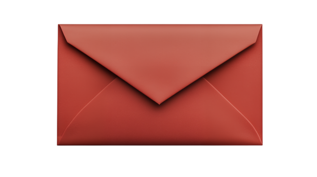 a red envelope on a transparent background, PNG image, PNG file, Generative art.