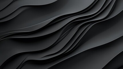 Obraz premium Abstract Dark Gray Wavy Fabric Design