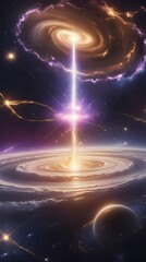 Abstract background with galaxy generated with ai