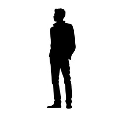 Fototapeta premium person standing silhouette