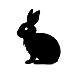 Naklejka premium a bunny rabbit silhouette