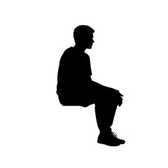 sitting person silhouette