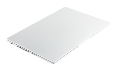 closed laptop isolated from background