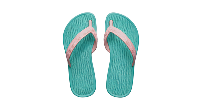 a pair of blue sandals on a transparent background, PNG image, PNG file, Generative art.