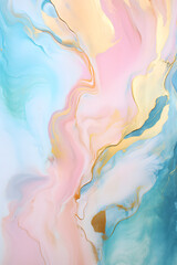 Modern colorful abstract marble gold leaf poster background