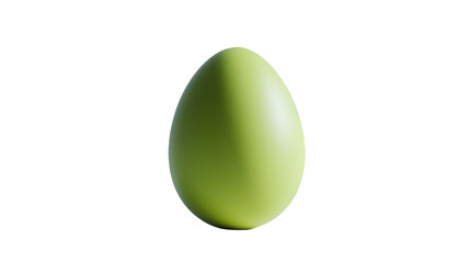a single green egg on a transparent background, PNG image, PNG file, Generative art.