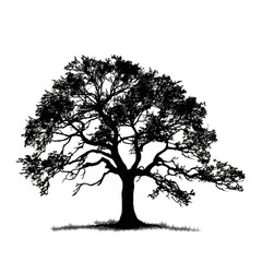 tree painting silhouette