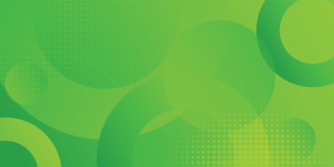 Abstract green background with circles. Dynamic shapes composition. Eps10 vector