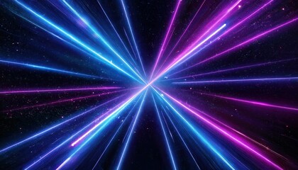 neon laser beam crossing in deep space with glowing blue and pink light streaks, futuristic abstract energy background

