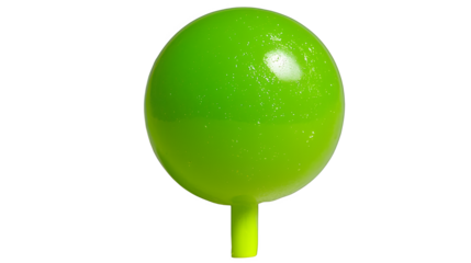 a green balloon on a transparent background, PNG image, PNG file, Generative art.