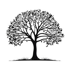 clip art tree silhouette