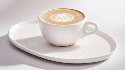 Fototapeta premium A cup of latte art on the table
