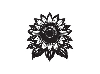Sunflower Silhouette Vector Art
