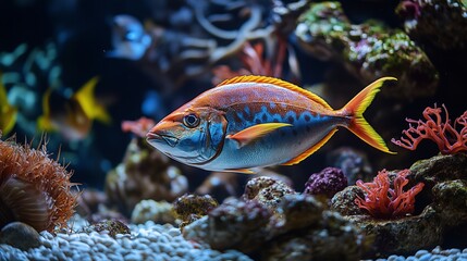 Obraz premium The Ocean World of Colorful Tropical Fish