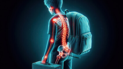 Examining backpack weight and posture effects on children's spine health infographic insights