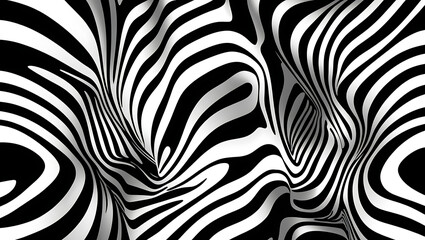 black and white zebra seamless pattern, Realistic Zebra print pattern. Seamless repeating pattern.
