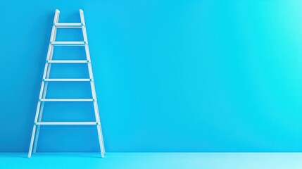 A symbolic ladder leading to success labeled with benefits milestones.