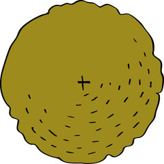 decoration hand drawn cartoon top view of tree illustration for landscape and architecture design.