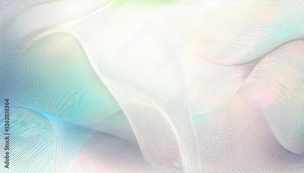 Fototapete iridescent wave pattern background with pastel gradients, abstract texture for modern design, digita