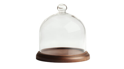 a glass bell with a wooden base on a transparent background, PNG image, PNG file, Generative art.