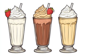Trio of Delicious Milkshakes