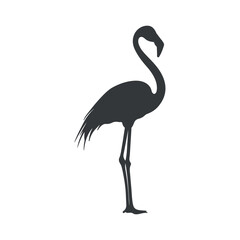 Flamingo silhouette vector illustration