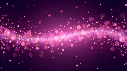 Obraz premium Vibrant purple and pink glitter particles on a dazzling gradient background with soft glow, shimmering effect, and copy space. Perfect for festive themes, luxury branding, elegant designs, celebration