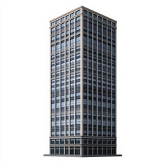 Fototapeta premium Pixelated Modern Skyscraper Illustration