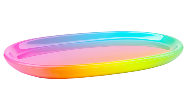 a bowl of different colors on a transparent background, PNG image, PNG file, Generative art. - Powered by Adobe
