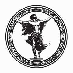 Statue the Thinker Vector Images isolated on white background.