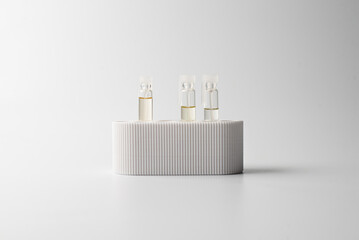 little organizer for your perfume samples. Luxury and natural cosmetics presentation.