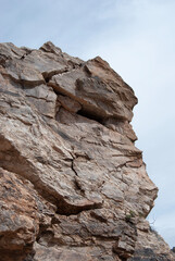 Desert rock under a blue sky