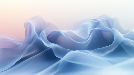 Fototapeta premium Abstract blue wave pattern flowing seamlessly across the frame