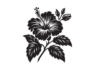 Hibiscus Silhouette Vector Art