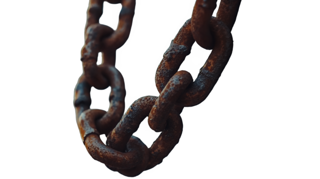 a chain on a transparent background, PNG image, PNG file, Generative art.
