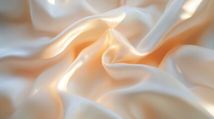 Fototapeta premium Creamy Satin Fabric Texture: A Luxurious Design