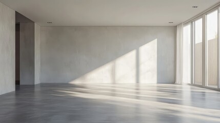 Naklejka premium Empty Modern Minimalist Interior Design